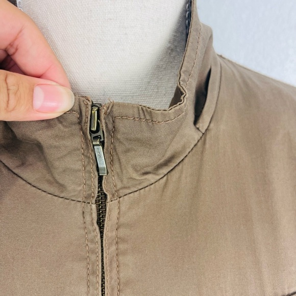 Y2K Brown Bronze Utility Zíper Multi Pocket Jacket - Picture 3 of 6